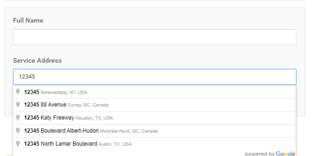 Address Field Population