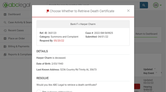 Death Certificate