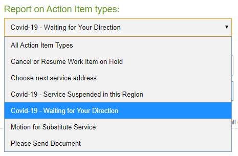 Action Item Types